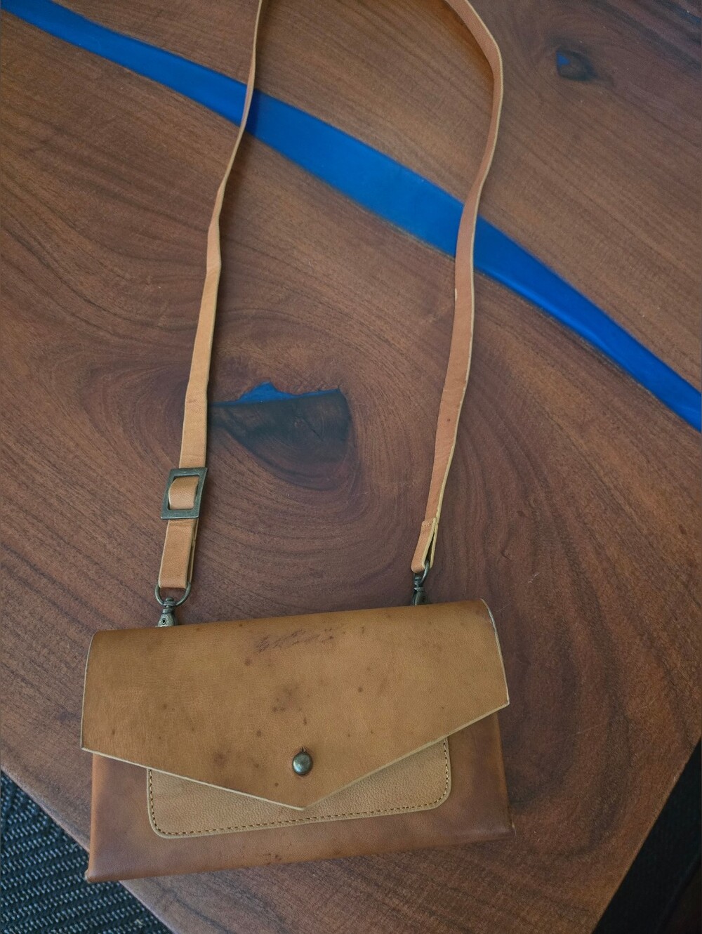 Noonday Collection Classic Tan Leather Crossbody Bag - Timeless Everyday Style